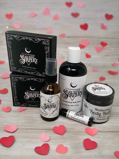 (Coconut Cream) Skin Loving Gift Boxes (Valentine's Day Edition) W/ Massage oil